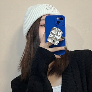 เคสโทรศัพท์มือถือ แบบนิ่ม ลาย Klein Blue Tinfoil สําหรับ Apple Iphone 11 14pro 13pro max 12 14 xs x