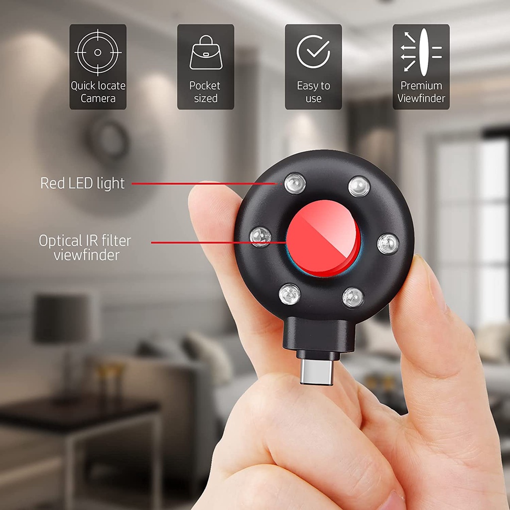 安检器Antieeing Detector ortable Mini Mobile hone USB Alarm Hotel Infrared ...