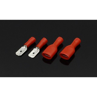 หางปลาต่อสายไฟ 10 คู่ Red LHLL Crimp Terminals