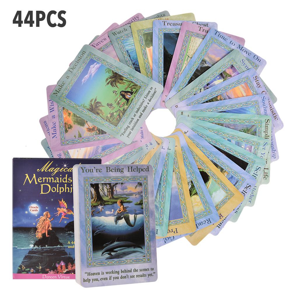 ♥♡yunkan♥♡44 Magical Mermaids and Dolphin Oracle Cards Tarot Cards Board Game Cards