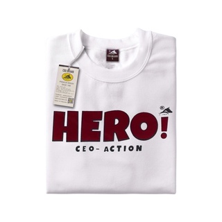 เสื้อยืดแขนสั้น สีขาว ลาย HERO