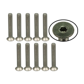 3Racing TS-FSM320M M3 x 20 Titanium Flat Head Hex Socket - Machine (10 Pcs)