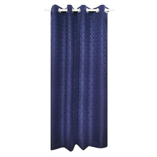 Door curtain EYELET CURTAIN HOME LIVING STYLE CROWN UV 140X220CM BLUE Curtains, blinds Home &amp; Furniture ผ้าม่านประตู ผ้า