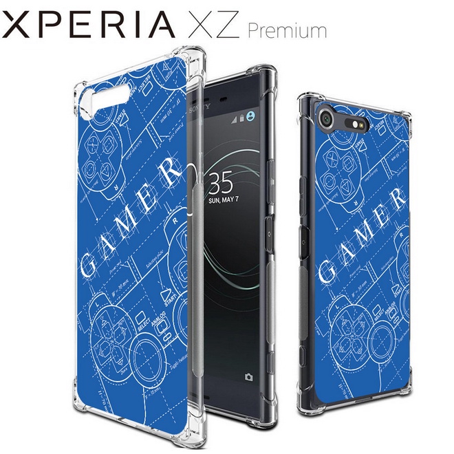 เคส สำหรับ Sony Xperia XZ Premium Anti-Shock Protection TPU Case [Gamer illustration Blue]