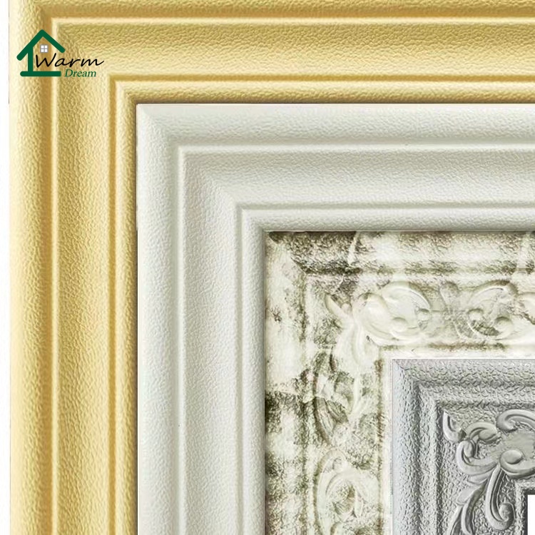 ขอบบัว วอลล์เปเปอร์ 2.3 ม. 3D ผนังสติกเกอร์ติดผนัง โฟม PE กันน้ำ Self-Adhesive Modeling Wall Trim Line Wall Skirting ปั้นแบบยืดหยุ่น เพดานวอลล์เปเปอร์ ตกแต่งผนังขอบ Baseboard WD