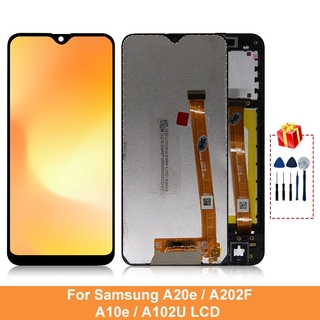 อะไหล่หน้าจอสัมผัสดิจิทัล Lcd แบบเปลี่ยน สําหรับ Samsung Galaxy Display A10E A102F A102 Galaxy A20E Lcd A202 A202F A202Ds