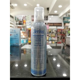เบอริน่า คอนดิชั่นนิ่ง สไตล์ลิ่ง มูส ฟ้า (ใหญ่) 230 มล./ Berina Conditioning Styling Mousse Blue (Large) 230 Ml.