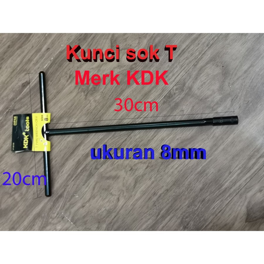 ประแจ T-key / 8 มม. T-socket ยี่ห้อ KDK made in japan Sock T Shock T