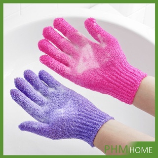 ถุงมืออาบน้ำ  ขจัดเซลล์ผิวเก่า พร้อมส่ง ถุงมือขัดผิวอาบน้ำ Glove-style bath towel