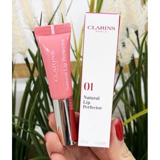 ลิปบำรุง Clarins Instant Light Natural Lip Perfector 5ml. สี 01 Rose Shimmer