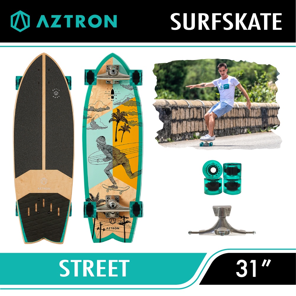เซิร์ฟสเก็ต Surfskate Aztron สินค้าพร้อมส่ง Skateboard  30"- 40"