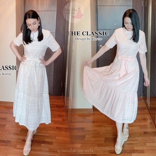 เดรสลูกไม้ยาว M-2XL ชุดทำบุญ ชุดไปงาน วัดป้าย The Classic