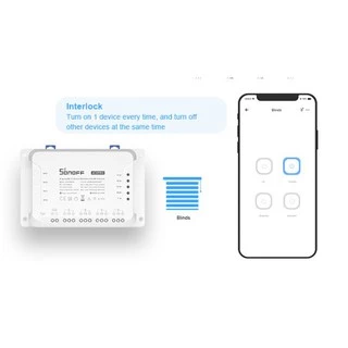 Sonoff 4CH Pro R3 สวิตช์สั่งงานผ่าน WiFi 4 ช่อง, รีโมท RF, หัวต่อสำหรับไฟเลี้ยง DC