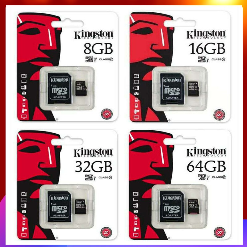 เมมโมรี่การ์ด Kingston Micro SD card Memory Card2GB 4GB 8GB 16GB 32GB 64GB 128GB กล้อง/ โทรศัพท์มือถือ