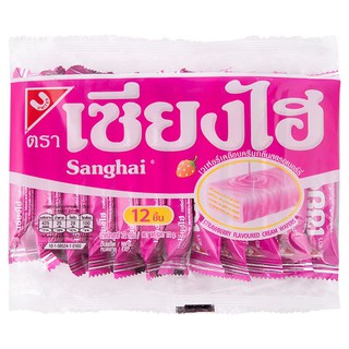 เซี่ยงไฮ้เวเฟอร์สตรอเบอร์รี่ 72กรัม Shanghai Wafer Strawberry 72g.