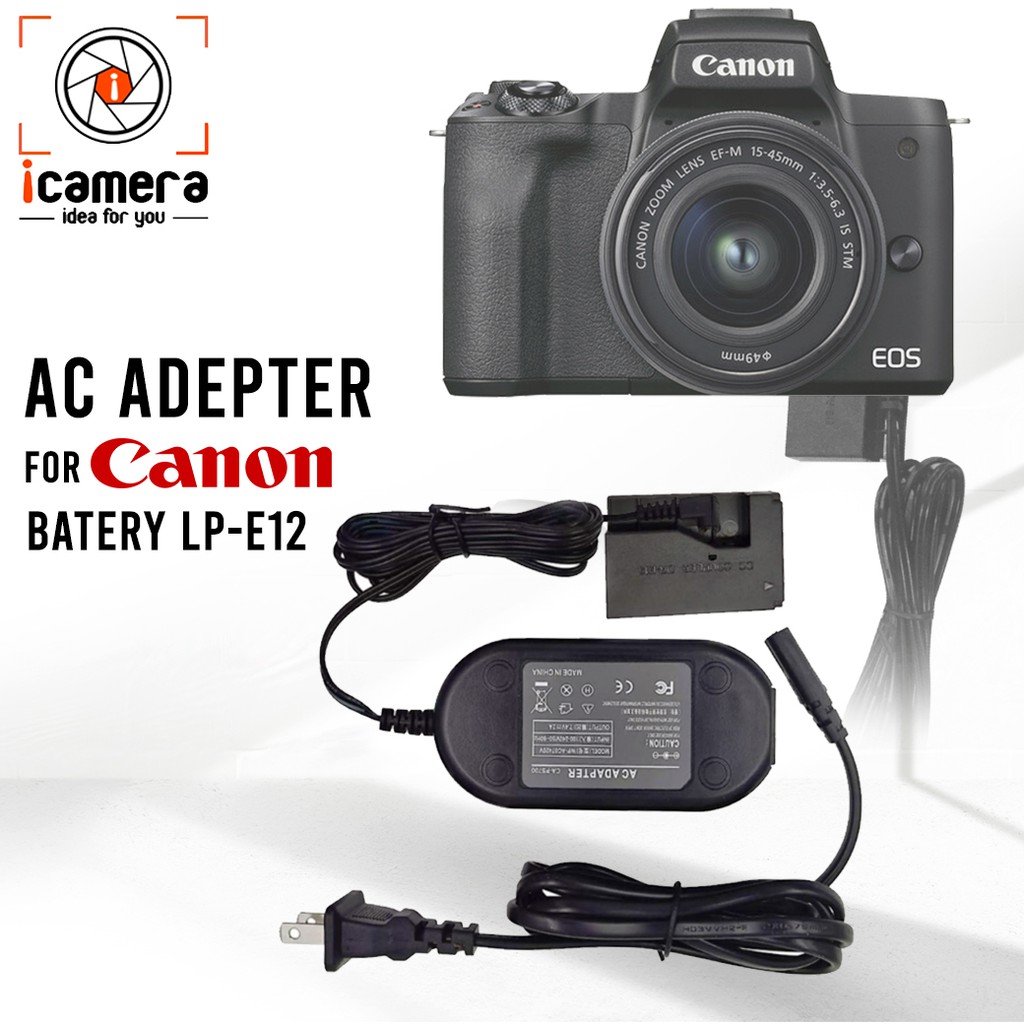 AC Adapter ACK-E15 For Canon LP-E12