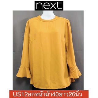 [ป้ายคอครบ]NEXT USA เสื้อผ้าชีฟอง แขนระบายน่ารักมาก แบรนด์นำเข้าแท้