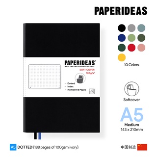 Paperideas A5 Dotted Softcover Notebook - สมุดโน๊ตเปเปอร์ไอเดีย A5 ปกอ่อนลายจุด