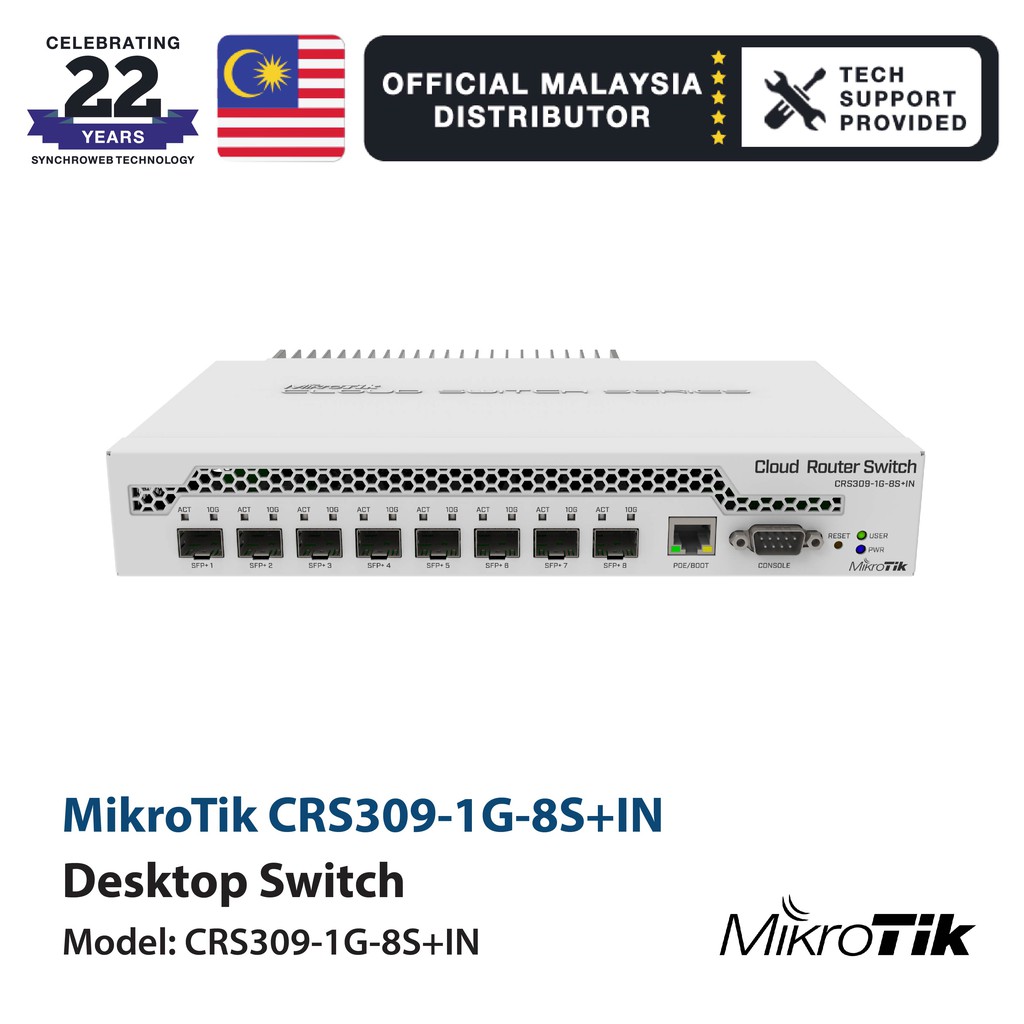 Mikrotik Desktop Switch CRS309-1G-8S+IN