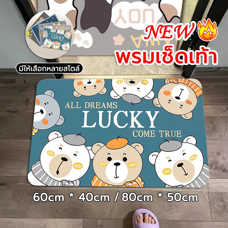 การ์ตูน พรมเช็ดเท้า พรมในร่ม พรมเช็ดเท้ากันลื่นลายน่ารักๆ 60*40 cm/50*80