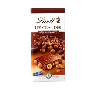 Lindt Les Grandes Milk Hezelnut 150g ช็อคโกแลตบาร์จากสวิสที่มีเฮเซลนัททั้งชิ้น