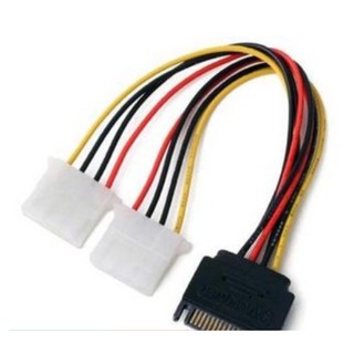 Di shop 15 Pin SATA Male to 2 IDE Splitter Female Power Cable