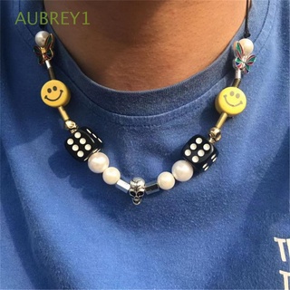 Aubrey1 สร้อยคอ ลูกปัดกะโหลก พังก์ แฟชั่นผู้หญิง ยุโรปและอเมริกา สร้อยคอ สําหรับผู้ชาย สร้อยข้อมือ โลหะผสม