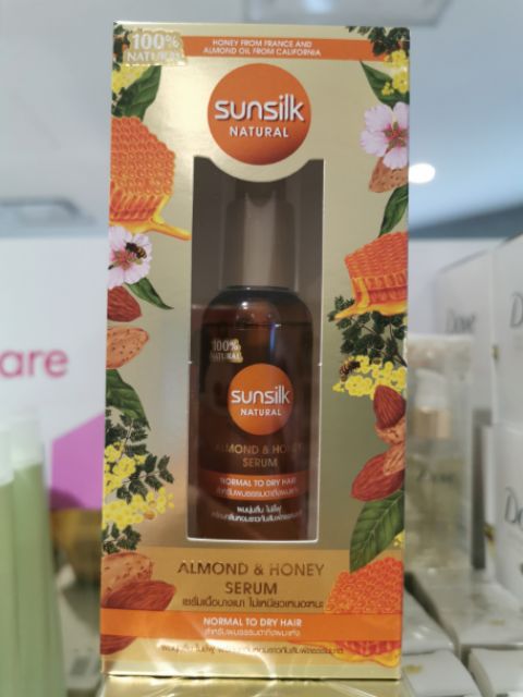 ซันซิล เนเชอรัล อัลมอนด์ แอนด์ ฮันนี่ เซรั่ม 45 มล.Sunsilk Natural Almond &  Honey Serum 45Ml. | Shopee Thailand