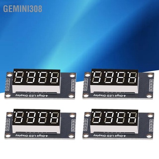 Gemini308 โมดูลจอแสดงผลดิจิทัล Led 7 ส่วน 0.36 นิ้ว ชิปไดร์ฟ Tm1637 4 ชุด