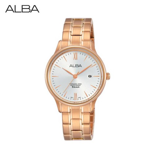 ALBA PRESTIGE Quartz Ladies นาฬิกาข้อมือผู้หญิง สายสแตนเลส สีพิ้งโกล รุ่น AN7N80X,AN7N80X1