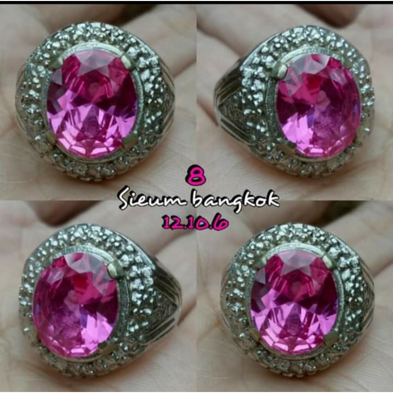 Siem corundum Bangkok ความแข็ง 9 mohs 12x10x6mm Alpaca Ring 8 Rp. 60,000