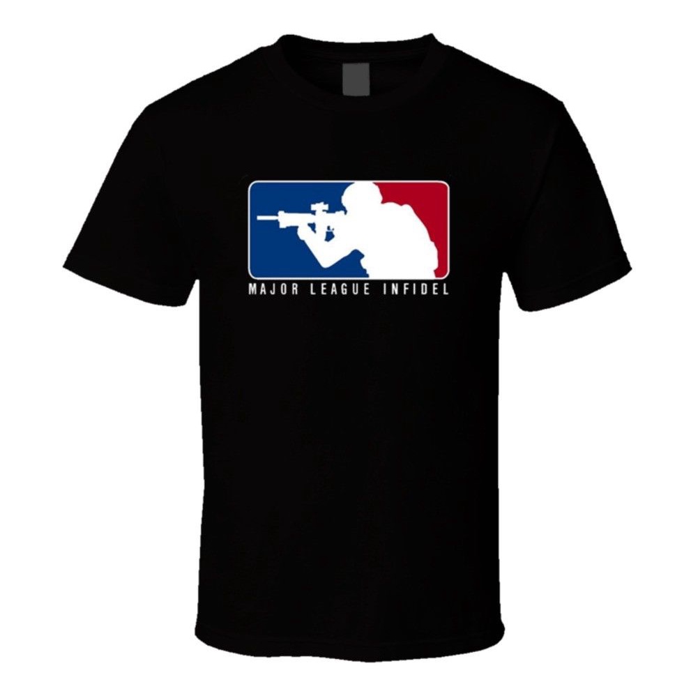 Major League Infidel Military USMC Marines เสื้อยืด Ops พิเศษ เสื้อยืดตลก
