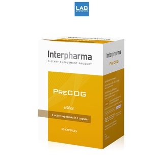 Interpharma Precog 30 Capsules - อินเตอร์ฟาร์มา พรีค็อก ผลิตภัณฑ์เสริมอาหาร บำรุงระบบประสาท และ สมอง 1 กล่อง บรรจุ 30 แคปซูล