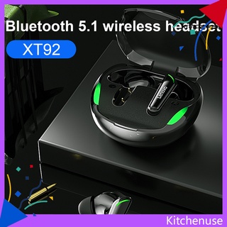 Kithchenuse หูฟังอินเอียร์ไร้สาย บลูทูธ 5.1 พร้อมไมโครโฟน สําหรับ Lenovo XT92 TWS