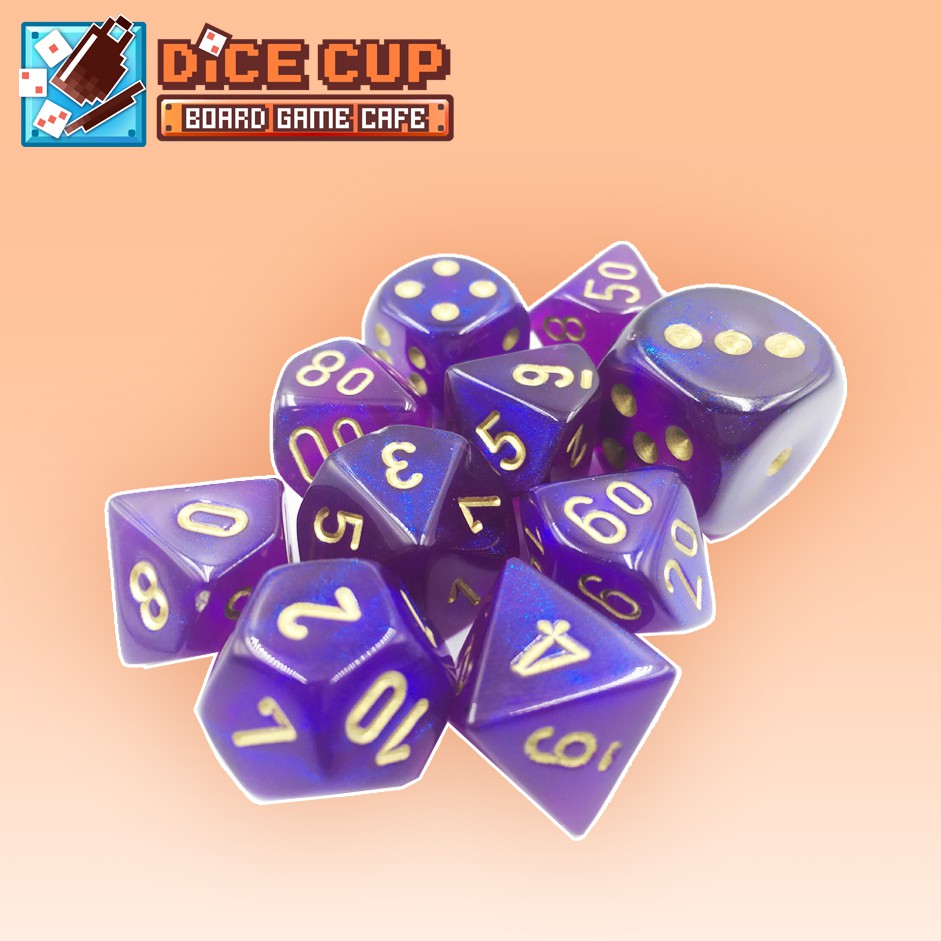 [ของแท้] Chessex: Borealis Royal Purple w/gold Board Game จัดส่งฟรี