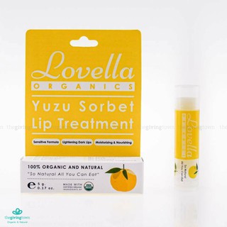 Lovella Yuzu Sorbet ลิปบาล์ม Lovella Organics Yuzu Sorbet เลิฟเวล่า กลิ่นส้มยูซุ กลิ่นยูซุ Lovella Lip barlm ลิป