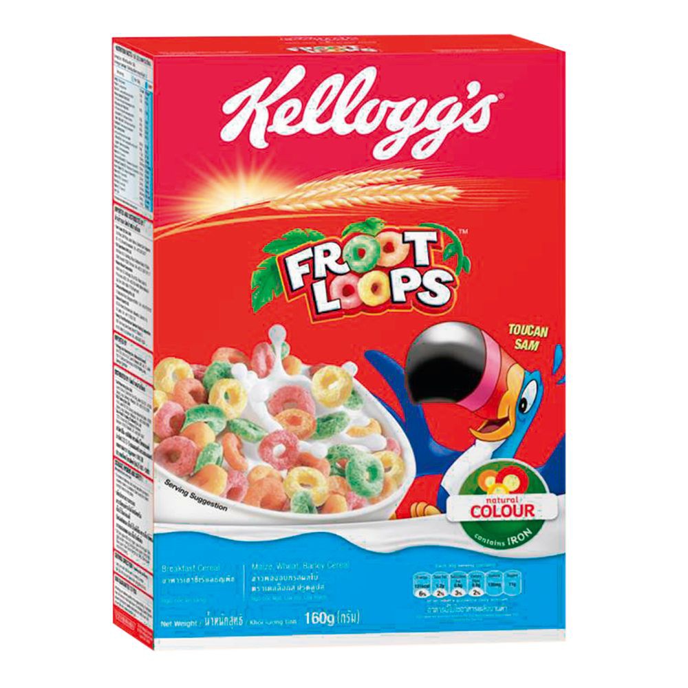 เคลล็อกส์ ซีเรียล ฟรุ๊ต ลูปส์ 160 กรัม Kellogg's Fruit Loops 160 gm.