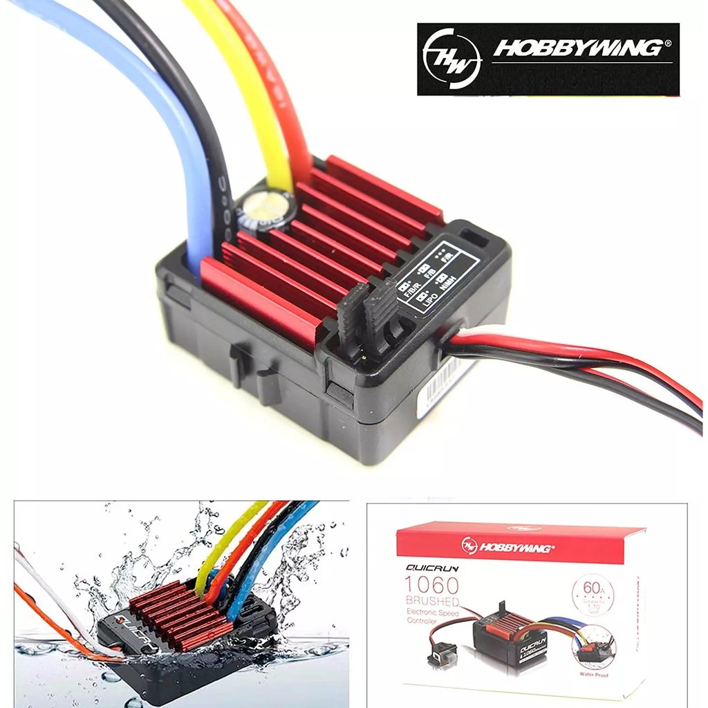 HobbyWing QuicRun 1060 60A Brushed Electronic Speed Controller ESC For