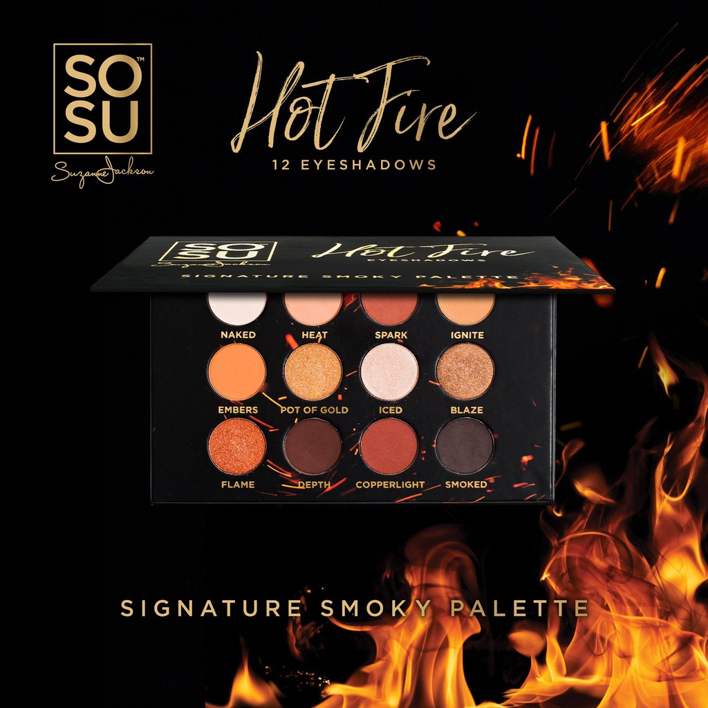 พร้อมส่ง Free EMS SOSU The 'HOT FIRE' Signature Smoky Eyeshadow Palette