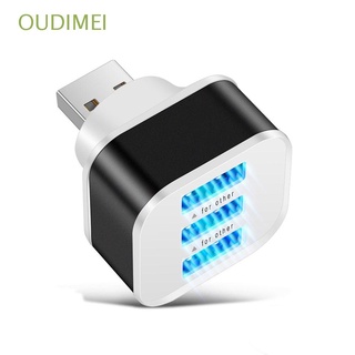Oudimei อะแดปเตอร์ฮับแยก USB 3.0 หลายช่อง พร้อมไฟแสดงสถานะ LED แบบพกพา ทนทาน #1