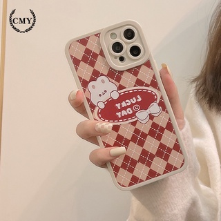 Iphone case Cartoon Plaid Rabbit tpu soft Case For iPhone 11 Pro Max X Xr Xs Max 7 8 Plus Se 2020 12 pro max 12 mini 13 pro max 13 mini