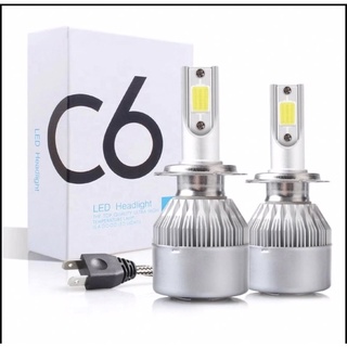 x2หลอดไฟหน้าLEDรุ่นC6 แสงขาว 6000K35W 3800ml