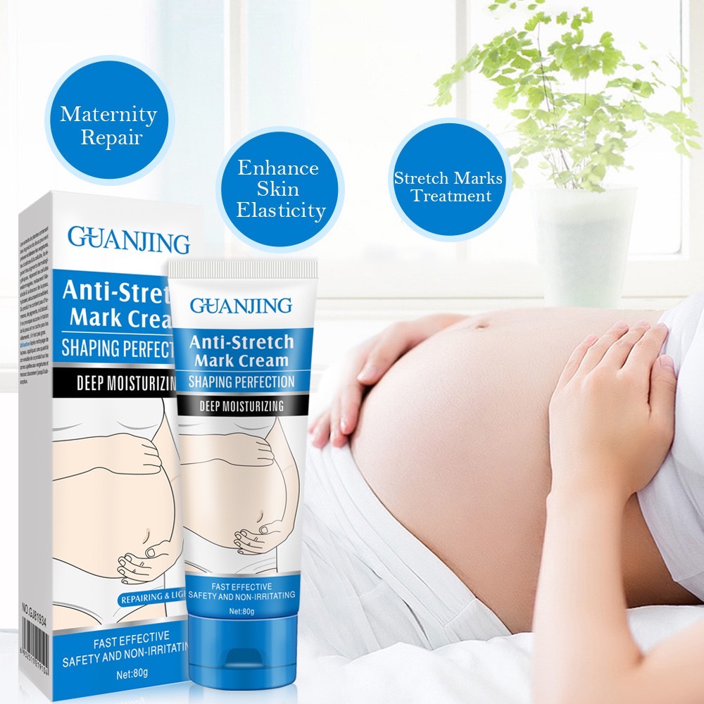 GUANJING ครีมทาท้องลาย ผิวแตกลาย80gแก้ท้องลาย ลดรอยแตกลาย ขาแตกลาย สะโพกลาย ผิวลาย รอยแตกลาย ครีมลดรอยแตกลาย