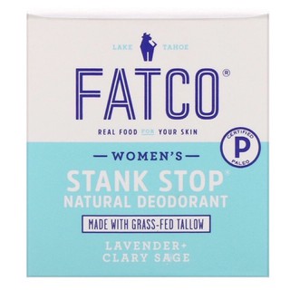 Fatco, Stank Stop Natural Deodorant, Womens, Lavender + Clary Sage, 1 fl oz (29 ml)