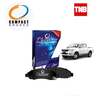 Compact Duramax เบรกกระทิง ผ้าเบรคหน้า Toyota Vigo 2wd ตัวสูง 4wd Champ ปี 20011-2014 โตโยต้า วีโก้