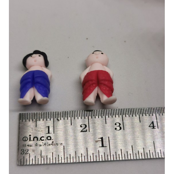 เด็กไทยจิ๋ว (สูง 1.5-2 ซม.) เด็กจิ๋ว เด็กดินปั้น ของจิ๋ว ของตกแต่ง - รูปที่ 4
