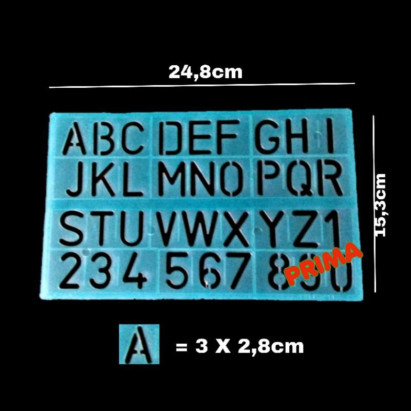 ตัวอักษร RULER / ALPHABET RULER / TEMPLATE RULER 24,8x15,3ซม.