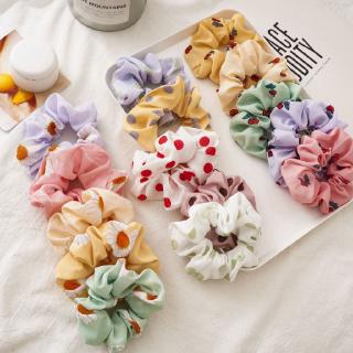 เชือกคาดผมเดซี่ การ์ตูนเกาหลีผ้าผูกผม Scrunchie ยางรัดผมผู้หญิงสาวน่ารักอุปกรณ์ผม