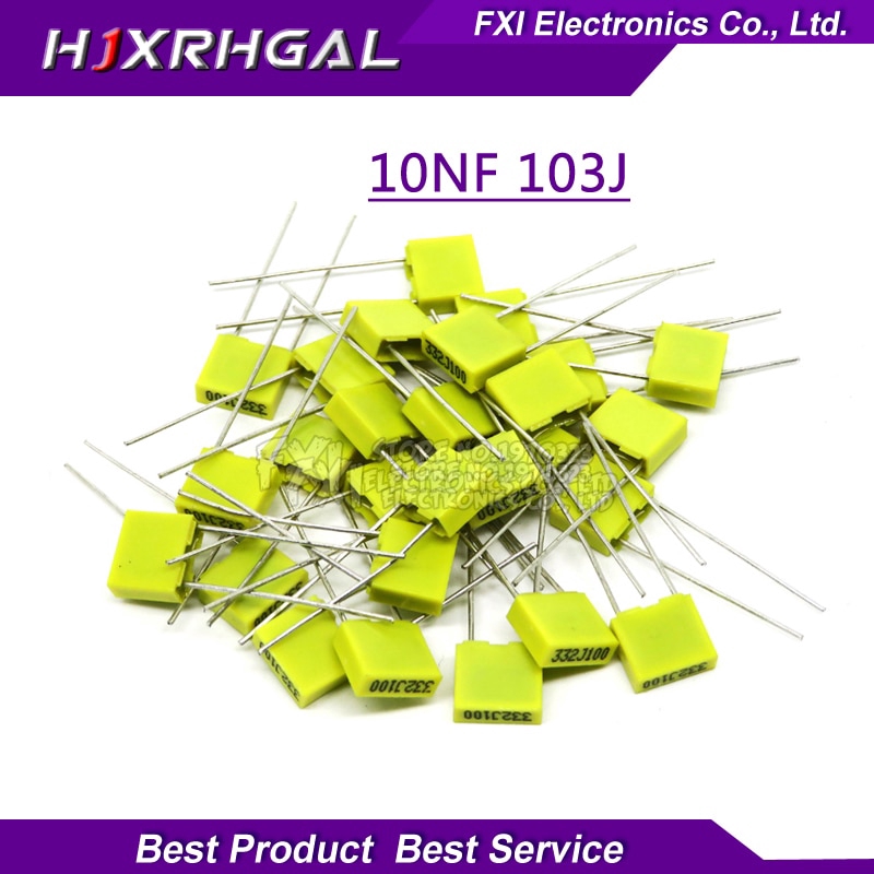 20PCS Correction Capacitor 10NF 103J 100V 5mm Polypropylene Safety Plastic Film Capacitor New origin