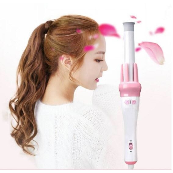 Hair-Culer เครื่องหนีบผม ที่หนีบผม หนีบผม เครื่องม้วนผม ที่ม้วนผม แกนม้วน ชมพู อัตโนมัติ แถมกิ๊ฟ หวี ขาว ชมพู